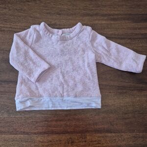 Gap Girls Pink Striped Reversable Sweater Size 3-6M